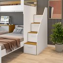 Ver imagem 5 de Beliche Multifuncional Solteiro Adulto com Escrivaninha Star Office Casatema MadeiraOriginals