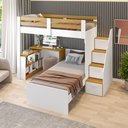 Ver imagem 3 de Beliche Multifuncional Solteiro Adulto com Escrivaninha Star Office Casatema MadeiraOriginals