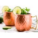 Ver imagem 6 de Kit 4 Canecas Moscow Mule Em Cobre Martelada 530ml Vitino Canena Moscow Mule Cobre Martelado