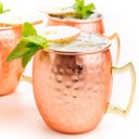 Ver imagem 4 de Kit 4 Canecas Moscow Mule Em Cobre Martelada 530ml Vitino Canena Moscow Mule Cobre Martelado
