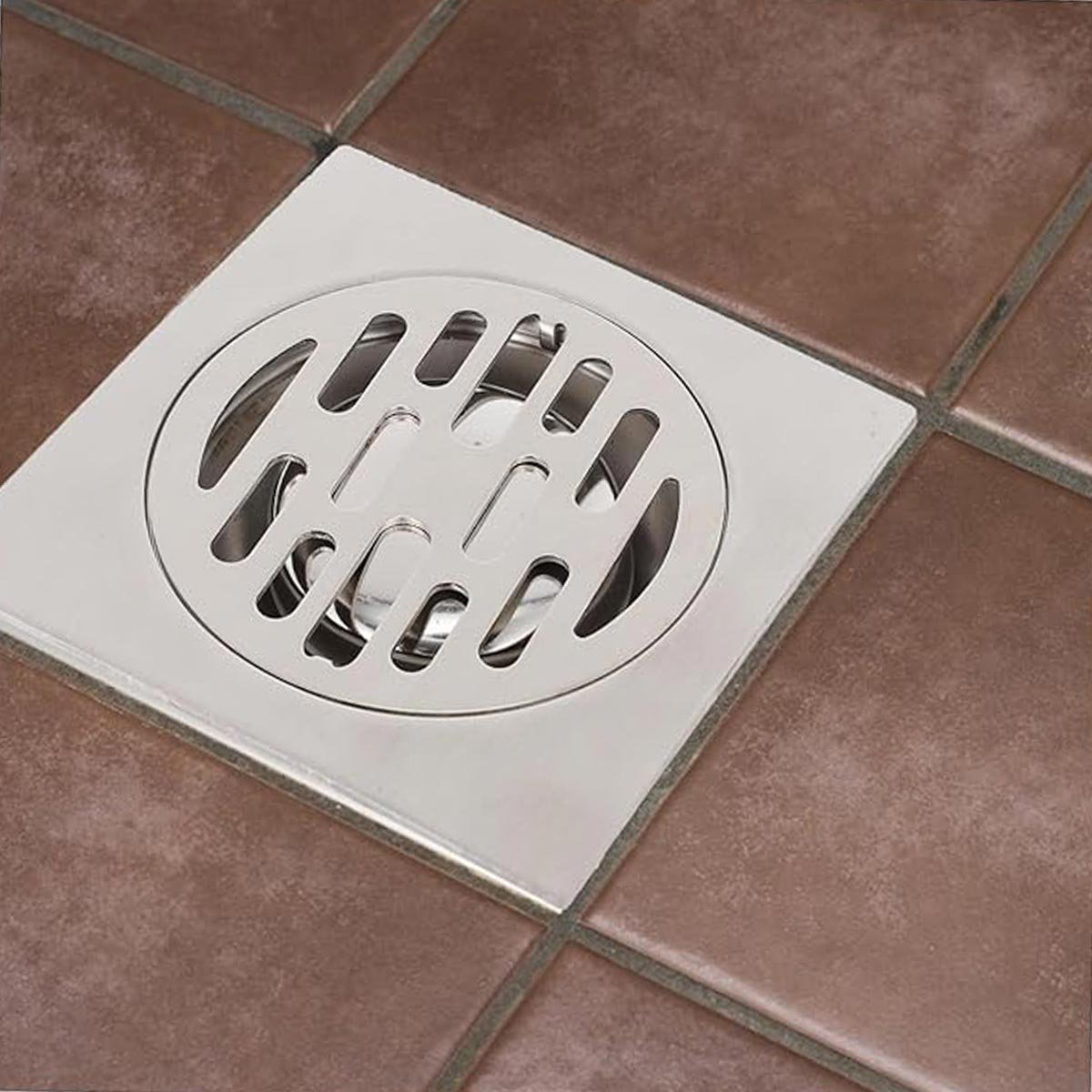 Ralo 10x10 Aço Inox Kit 4 Unidades Banheiro Lavabo Seguro Higienico Resistente - 2