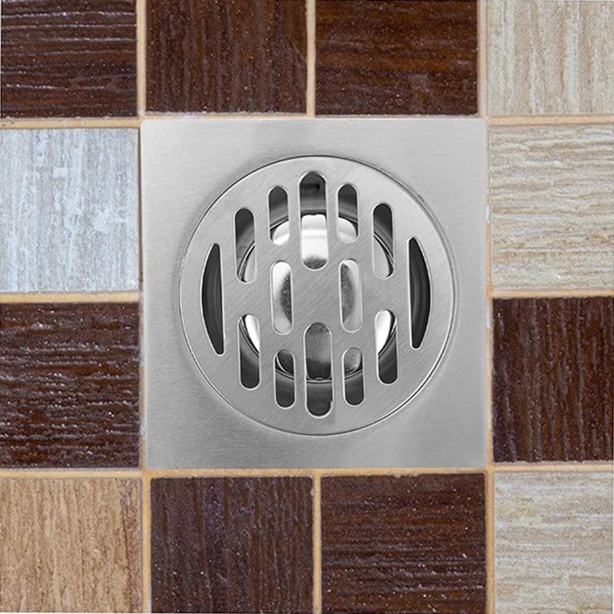 Ralo 10x10 Aço Inox Kit 4 Unidades Banheiro Lavabo Seguro Higienico Resistente - 3