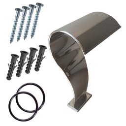 Cascata Para Piscina Inox High Tech Naja Grande Polida - 3