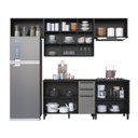 Ver imagem 4 de Cozinha Modulada Compacta 5 Peças com Vidro Diamante Cinza/Chumbo/Titanio