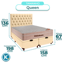 Ver imagem 2 de Kit Cabeceira + Cama Box Bau + Colchão Queen Molas Ensacadas Airtech Ortobom