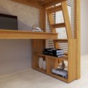 Ver imagem 6 de Cama Alta Beliche Office Solteiro Adulto com Escrivaninha Star Light Marrom/Freijó