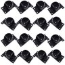 Kit 16 Chapinhas Chapa Inclinada 15º com Tubo Fixação Pés Palito Rosca 5/16 Preta - 1