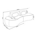 Ver imagem 4 de Sofá Sala de Estar Modulado França 240cm Encosto Articulável com Almofadas Bouclê Offwhite G45 - Gra