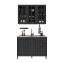 Ver imagem 1 de Armário de Cozinha Modulada Compacta Fidelitá Nara 100% MDF 2 Peças 120cm 6 Portas 2 Gavetas sem