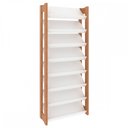 Ver imagem 2 de Closet Modulado Aberto-sapateira Aberta 8 Prateleiras 69cm Az1006 Tecno Mobili -amendoa/branco