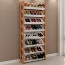 Ver imagem 1 de Closet Modulado Aberto-sapateira Aberta 8 Prateleiras 69cm Az1006 Tecno Mobili -amendoa/branco