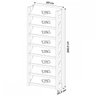 Closet Modulado Aberto-sapateira Aberta 8 Prateleiras 69cm Az1006 Tecno Mobili -amendoa/branco - 3