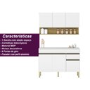 Ver imagem 5 de Kit Balcão de Pia com Tampo e Aereo 120 Cm 6 Portas 1 Gaveta Line - Supremo/supremo/cp-freijó