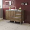 Ver imagem 2 de Balcão para Pia de 1,20 Mt Maceió com Gavetão Castanho