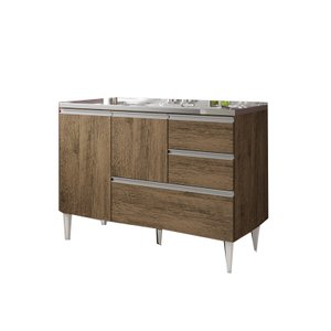 Balcão para Pia de 1,20 Mt Maceió com Gavetão Castanho