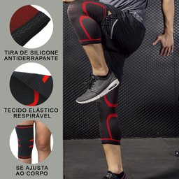 Joelheira Esportiva Treino Crossfit Corrida Bike 4Feet P VERMELHO UNICA - 6