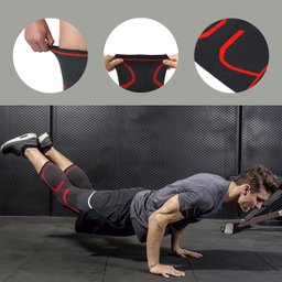 Joelheira Esportiva Treino Crossfit Corrida Bike 4Feet P VERMELHO UNICA - 7