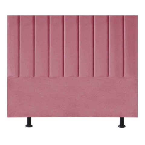 Cabeceira Estofada Cama Casal Queen Size 160 Cm Maisa Suede Rosa