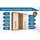 Ver imagem 4 de Guarda Roupa Casal 6 Portas 4 Gavetas - Santos Andira Buriti Jatoba Areia