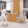 Conjunto Mesa Bella Ripada 120cm com 4 Cadeiras Canela Tampo Bella com Vidro - 11