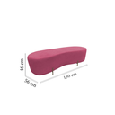 Ver imagem 6 de Puff Decorativo Orgânico Alana Veludo Rosa