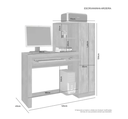 Ver imagem 4 de Escrivaninha Aroeira 1 Porta com Chave Jcm - Cinamomo/off