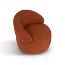 Ver imagem 5 de Poltrona Mimo Confortável para Sala e Quarto Giratória Orgânico Laranja Terracota