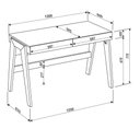 Ver imagem 4 de Mesa para Computador Escrivaninha 2 Gavetas Trend 26105 Hanover/off White - Artesano