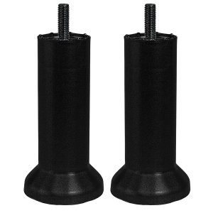 2 Pés Cama Box e Cabeceira Universal Castor Gazin Ortobom Pe de 13cm Preto