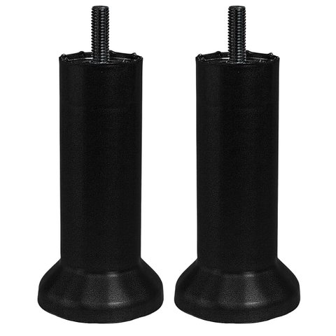 2 Pés Cama Box e Cabeceira Universal Castor Gazin Ortobom Pe de 13cm Preto