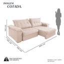 Ver imagem 3 de Sofá Retrátil 5 Lugares 290cm Linho Muriaé Bege