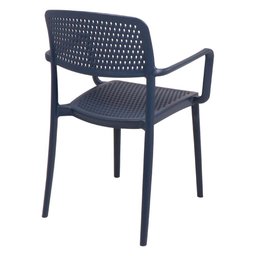 Cadeira Tramontina Serena com Braços Azul Navy Empilhável em Polipropileno com Proteção - 5