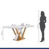Conjunto Mesa Manuela 120cm com 4 Cadeiras Canela Tampo Dakota Plus com Vidro Yescasa - 6