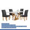 Conjunto Mesa Manuela 120cm com 4 Cadeiras Canela Tampo Dakota Plus com Vidro Yescasa - 16