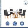 Conjunto Mesa Manuela 120cm com 4 Cadeiras Canela Tampo Dakota Plus com Vidro Yescasa - 2