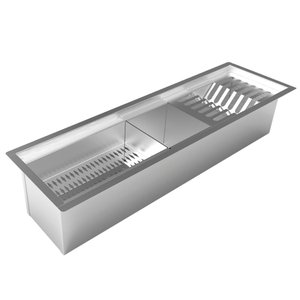 Calha Úmida Escorredor de Louça Gourmet Saro CL75 Inox