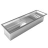 Calha Úmida Escorredor de Louça Gourmet Saro CL75 Inox - 1