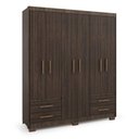 Ver imagem 1 de Guarda-roupa Casal 6 Portas 4 Gavetas Primacy Capuccino Wood
