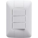 Ver imagem 1 de Conjunto 4x2 com 3 Interruptores Simples Tramontina Aria 6 a 250 V Branco