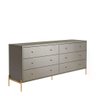 Cômoda 6 Gavetas Jasper Cinza 182cm - 1