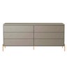 Cômoda 6 Gavetas Jasper Cinza 182cm - 2