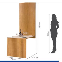Conjunto Mesa Bella Ripada 120cm com 4 Cadeiras Arizona Tampo Bella com Vidro - 6