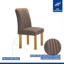 Ver mais imagens de Conjunto Mesa Bella Ripada 120cm com 4 Cadeiras Arizona Tampo Bella com Vidro