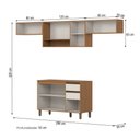 Ver imagem 4 de Cozinha Completa Venaly 7 Portas 2 Gavetas com Tampo Cinamomo/Off White - Henn