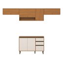 Ver imagem 2 de Cozinha Completa Venaly 7 Portas 2 Gavetas com Tampo Cinamomo/Off White - Henn