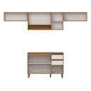 Ver imagem 3 de Cozinha Completa Venaly 7 Portas 2 Gavetas com Tampo Cinamomo/Off White - Henn