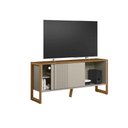 Ver imagem 4 de Rack Gold para até Tv 55'' Nature Off White - Linea Brasil
