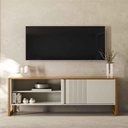 Ver imagem 2 de Rack Gold para até Tv 55'' Nature Off White - Linea Brasil
