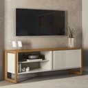 Ver imagem 1 de Rack Gold para até Tv 55'' Nature Off White - Linea Brasil