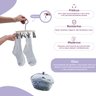 Kit lavanderia com cesto prendedores e mini varal - Simplo - 3